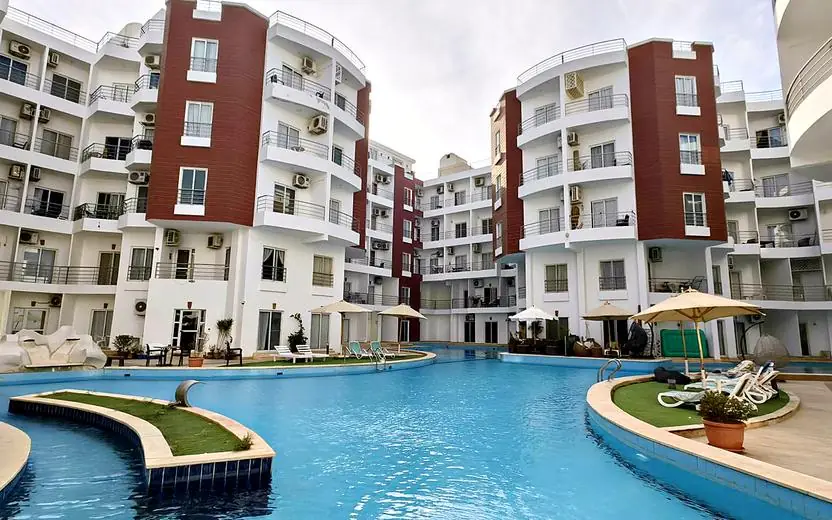 Courtyard with the pool