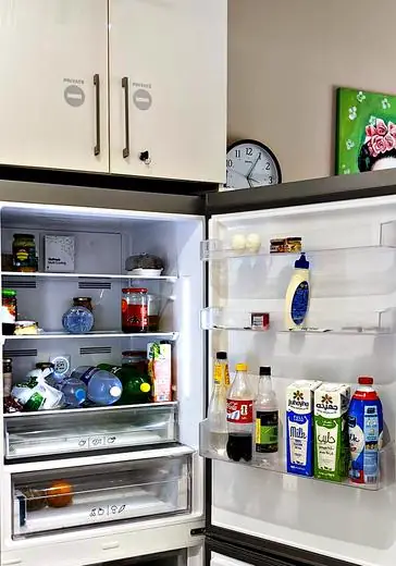 Inside the fridge