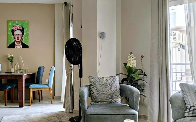 Living and dining areas